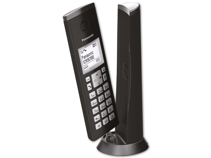 Panasonic KX-TGK220GB Design-Telefon mit Anrufbeantworter (Wecker, Haustelefon (schnurlos), HD-Telef