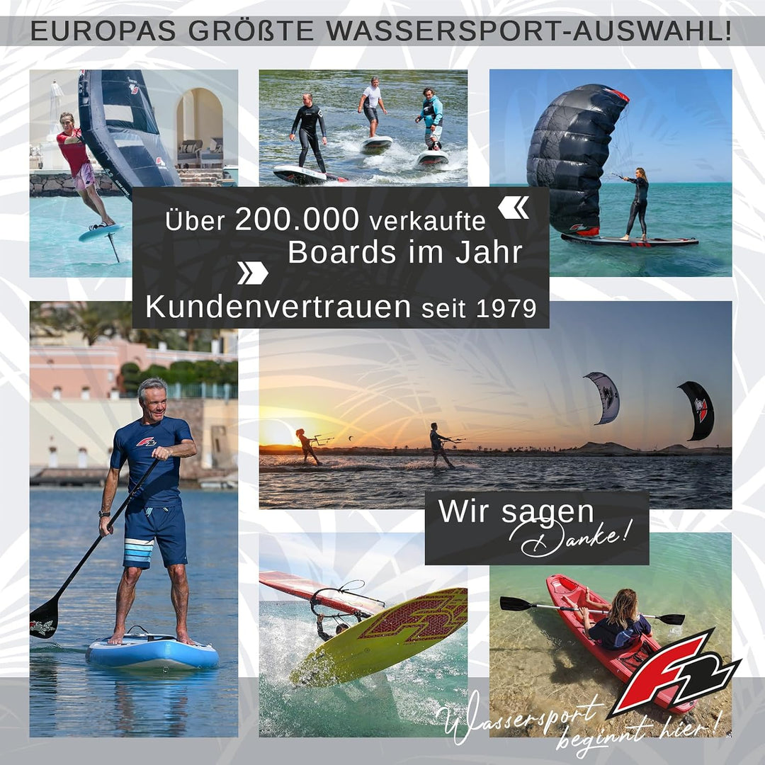 F2 Set Wakeboard Coast Ocean 144cm mit Wakebindung Team Boot L/XL