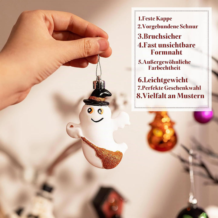 Valery Madelyn 40 Stücke Halloween Kugeln Ornamente (Orange, Lila) Orange Lila, Orange Lila