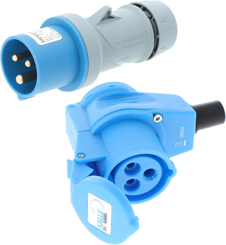 CEE-Verlängerungskabel mit Winkelkupplung H07RN-F 3G 1,5 mm² 10 m von KALLE DAS KABEL, 10 m