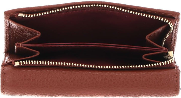 COCCINELLE Metallic Soft Wallet Grainy Leather Brule