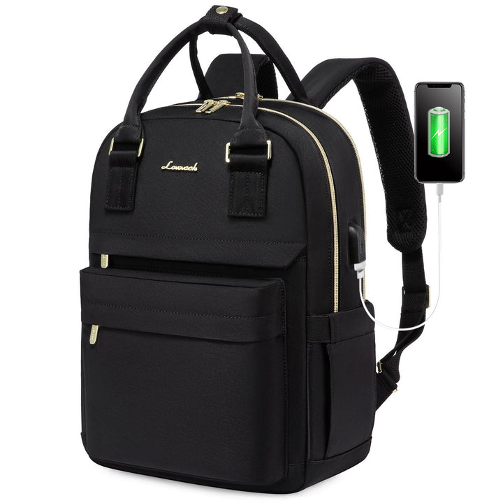 LOVEVOOK Rucksack Damen Klein, 14 Zoll Laptop Rucksack mit Laptopfach, Kleiner Wasserdicht Daypack E