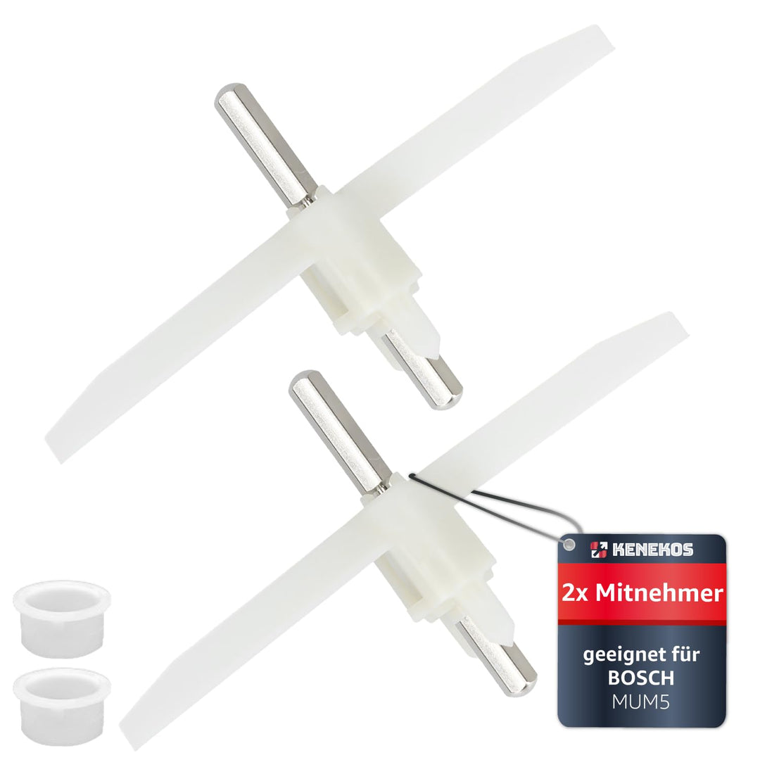 2x Mitnehmer 155 mm kompatibel mit Bosch MUM 5, MUMS MUMV MUZ5, HomeProfessional Exclusiv, VeggieLov