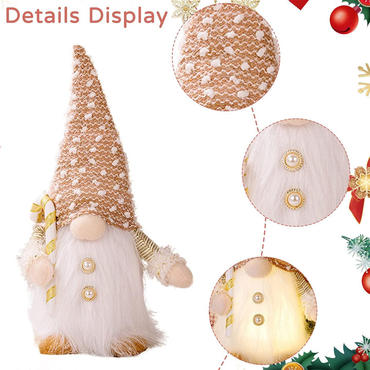 ACAREY Weihnachtsdeko 2 Stück Weihnachten Wichtel mit Licht, Weihnachten Deko Wichtel H32 Plüsch Wic