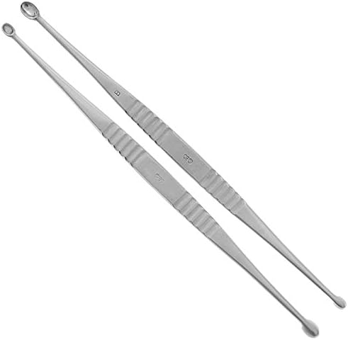 Scharfer Löffel nach Willinger, 2mm + 3mm, Kosmetex Schaber, Zystenlöffel, Zystenschäler, Klein (1 S