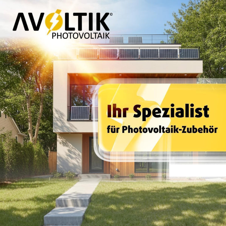 Avoltik Balkonkraftwerk Halterung Balkon für alle Solarpanel-Grössen I Solarmodul Halterung aus robu