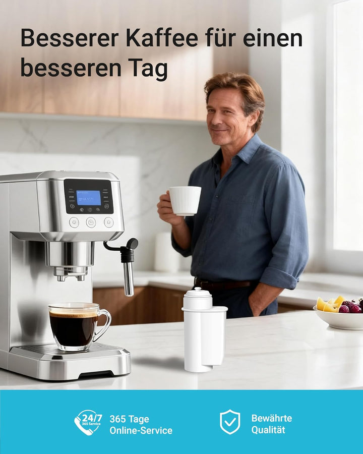 AQUA CREST Wasserfilter Ersatz für Siemens® EQ Series, EQ6 Plus S700, EQ9, EQ500, EQ700, für Brita®