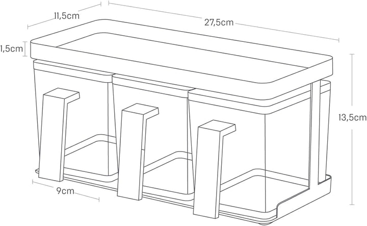 Seasoning box X3 &amp; Rack - Tower - white