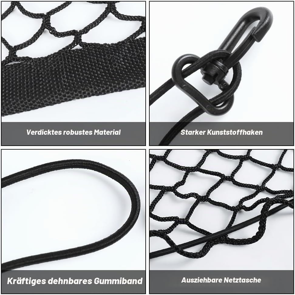 DONGKER Auto Schutznetz Trennnetz, Hundegitter für den Kofferraum, Universal Haustier Trenngitter Si