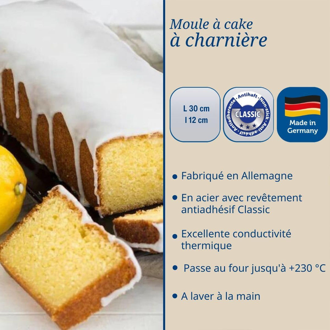 Dr. Oetker 2479 Oetker Königskuchen Springform 30 x 12 cm, mit Auslaufsschutz, Kastenform, für safti