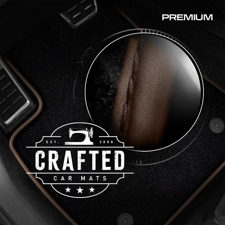 MOTOS Premium Velours-Fussmatten passend für BMW 5er E60 2003-2010 - Premium, Matt, Bronze fussmatte