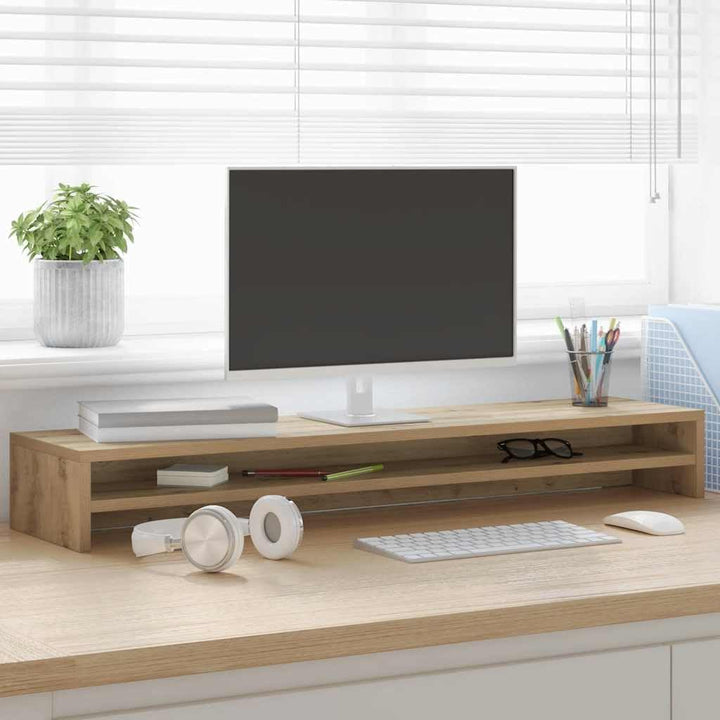 vidaXL Monitorständer Artisan-Eiche 100x24x13 cm Holzwerkstoff Handwerkliche Eiche, Handwerkliche Ei