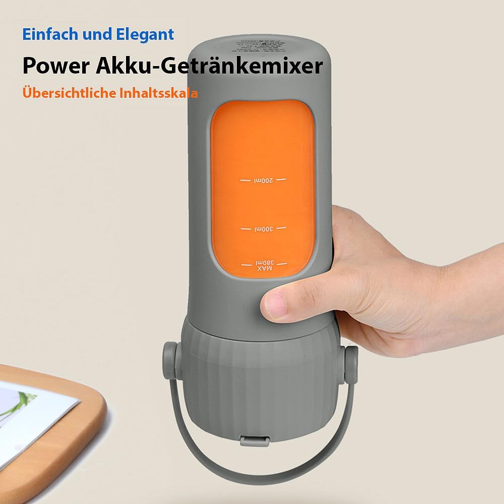 Rosenstein &amp; Söhne Drink Mixer: 2er-Set Power Akku-Getränkemixer 100 W, 6 Klingen, 1.500 mAh, BPA-fr