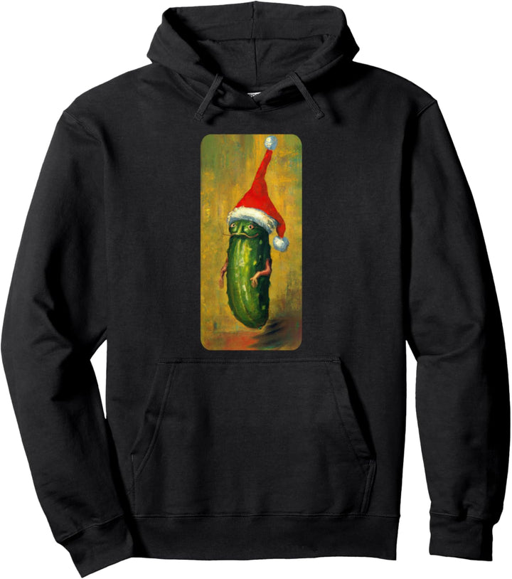 Silly Holiday Santa Pickle liebt Weihnachtsspass und Party Pullover Hoodie