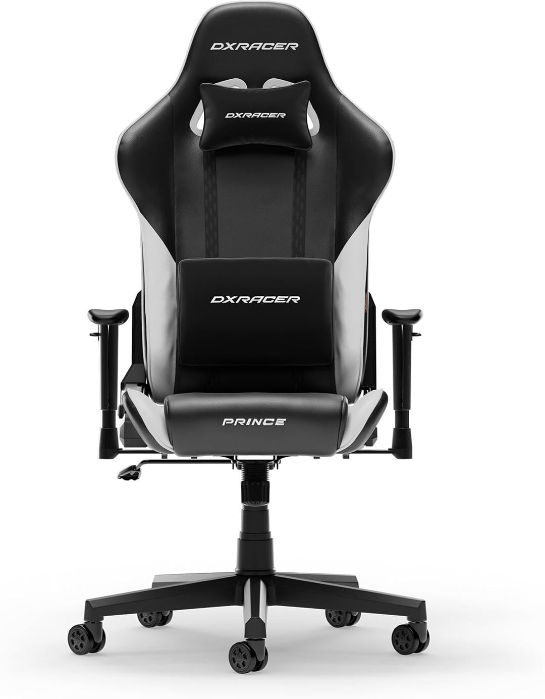 DXRacer Prince L Schwarz &amp; Weiss PVC Leder das Orginal Gaming Stuhl, Schreibtischstuhl, Bürostuhle,