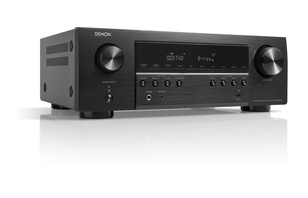 Denon AVC-S670H 5.2-Kanal AV-Receiver, Dolby Surround Sound, 6 HDMI Eingänge und 1 Ausgang, 8K HDMI,