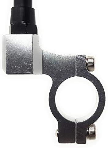 Motorrad Spiegel Halterung 10mm Im Uhrzeigersinn Gewinde X 2 IN Silber Für 22mm Lenker