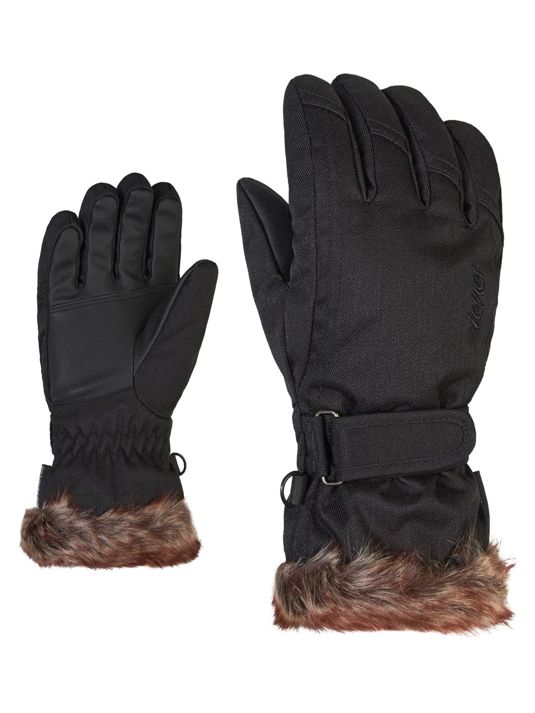 Ziener Mädchen LIM GIRLS glove junior Ski-Handschuhe / Wintersport |warm, atmungsaktiv 6 black-stru,
