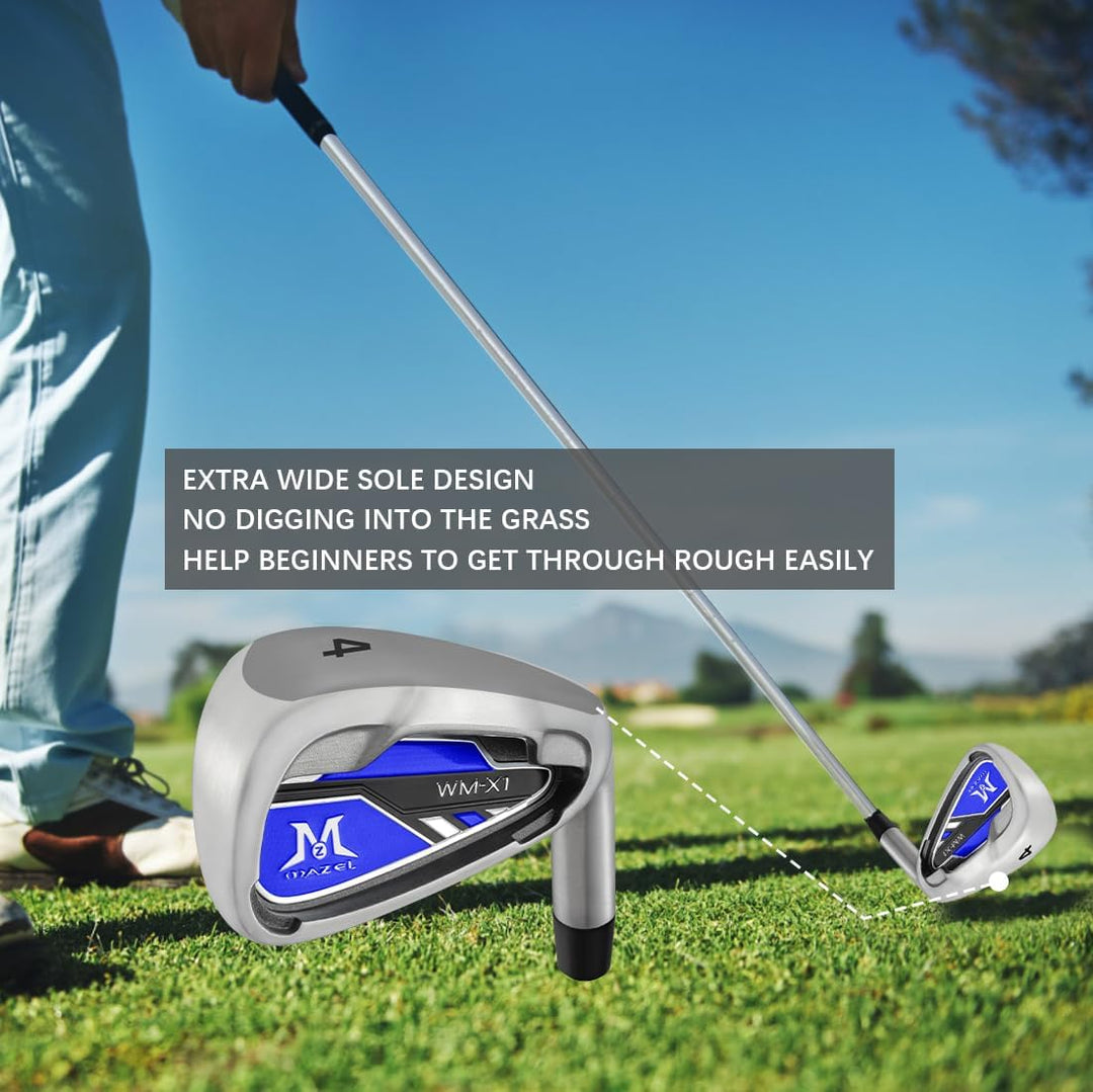 MAZEL Golf Forged Iron Set 9 Pieces, Premium Iron Club 3,4,5,6,7,8,9, P, S for Men Right-Handed, CNC