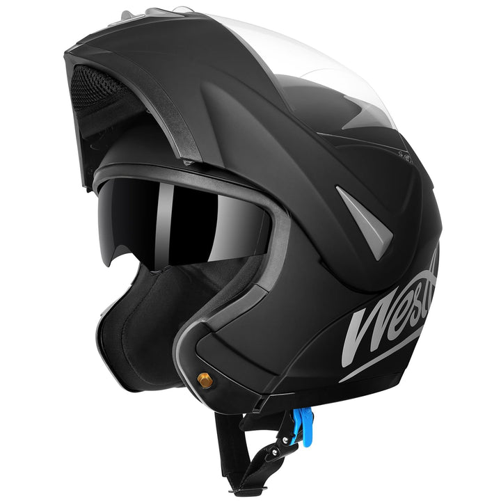 Westt Motorradhelm Herren Damen Integralhelm Klapphelm Flip-up Motorrad Jethelm Chopper Mofa Moped R