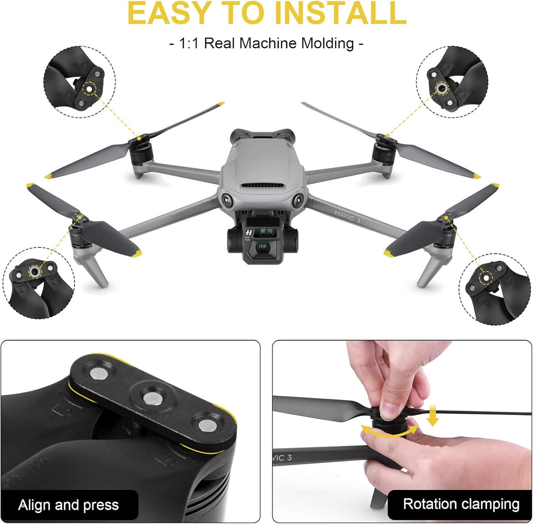 Bocguy 8 Pcs Drohne Mavic 3 Propeller, 9453F Propeller für Mavic 3/3 Pro / 3 Classic / 3 Cine Drohne