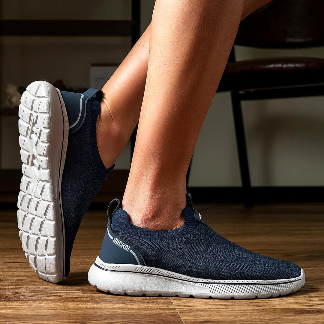 ODCKOI Sneaker Herren Ohne Schnuersenkel Slip-on Schuhe Mesh Atmungsaktiv Leicht Laufschuhe Sportsch