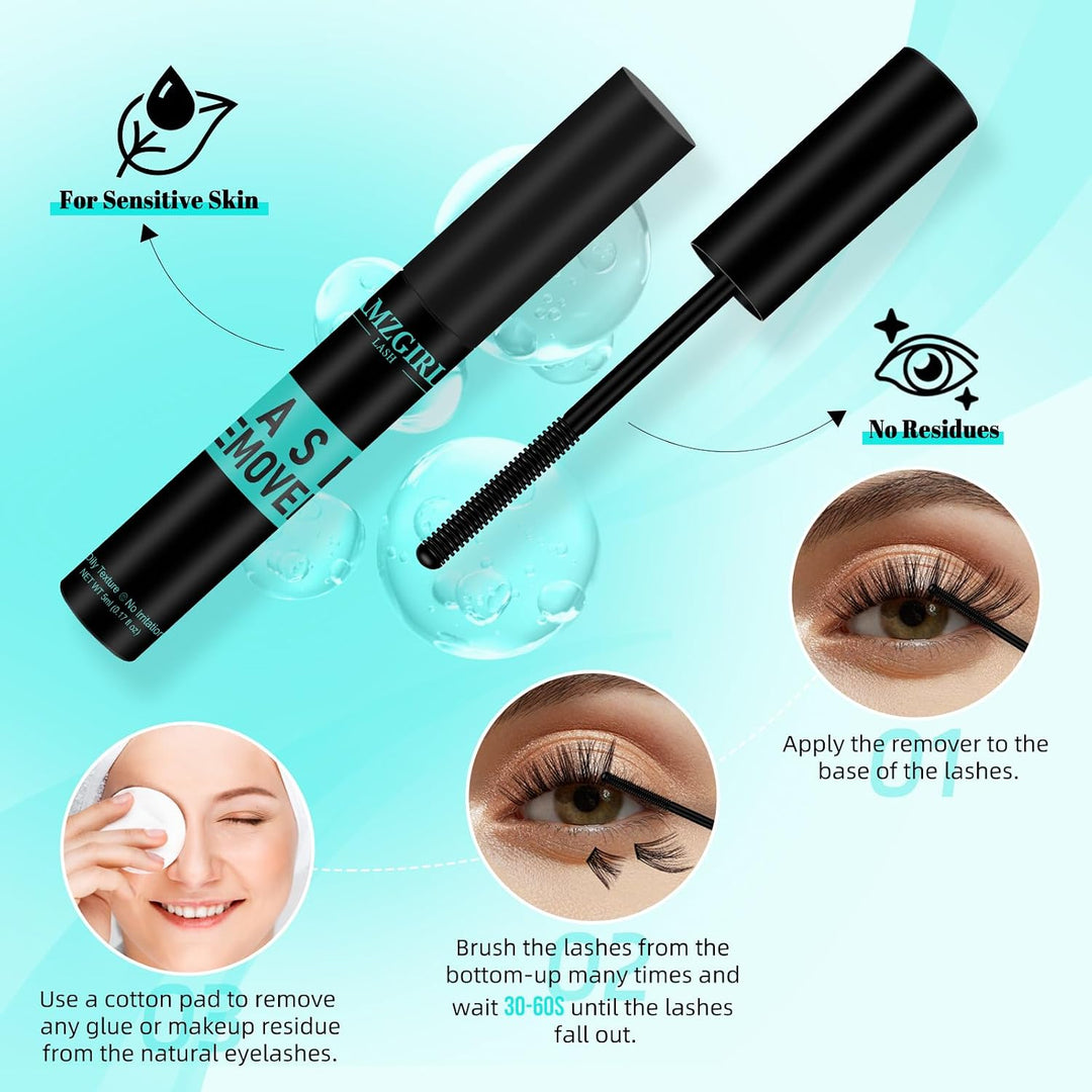 Lash Bond und Seal und Remover Kit Cluster Wimpern Kleber Entferner Wasserdicht DIY Wimpern Verlänge