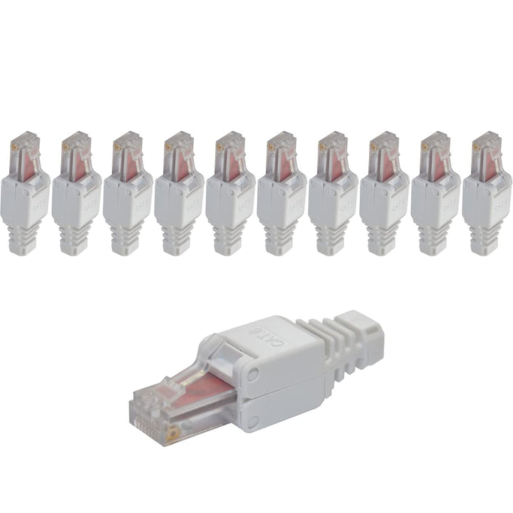 Premium X 10x Netzwerkstecker CAT6 RJ45 Adapter Kupplung für CAT5 und CAT6 Verlegekabel Patchkabel A