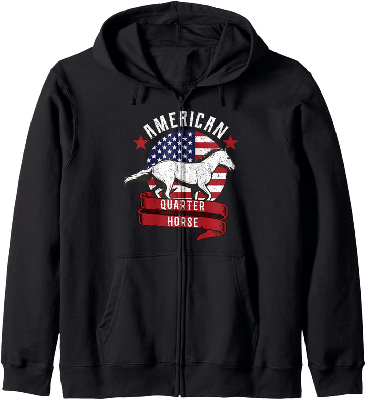 Barrel Racer American Quarter Horse Vintage Rodeo Outfit Kapuzenjacke