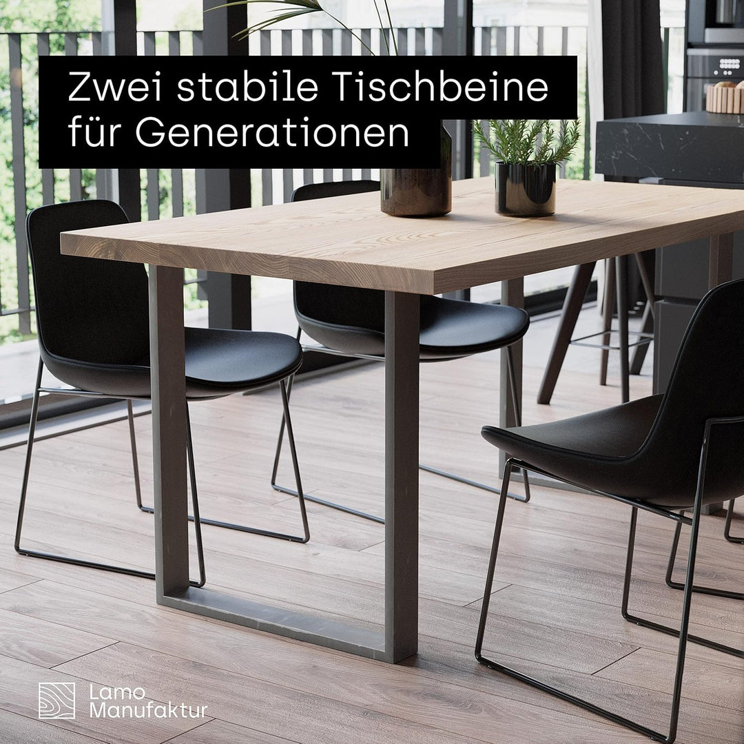 LAMO Manufaktur Tischbeine für Sitzbank, Couchtisch, Beistelltisch, Simple Light, Vierkantprofil 60x