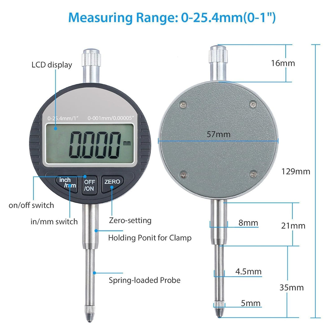 AUTOUTLET Digitale Messuhr 0.001mm/0.00005&