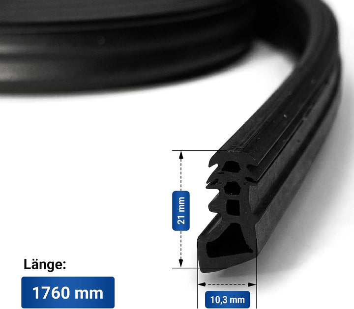 VIOKS Türdichtung Dreiseitig Ersatz für AEG Electrоlux 1171580002 Dichtung Spülmaschine Gummidichtun