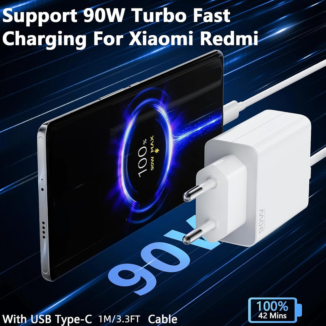 90W USB C Ladegerät für Xiaomi 17 15 Ultra 15 Pro 14T 14 Ultra 13T Redmi Note 15 14 13Pro, USB Netzt