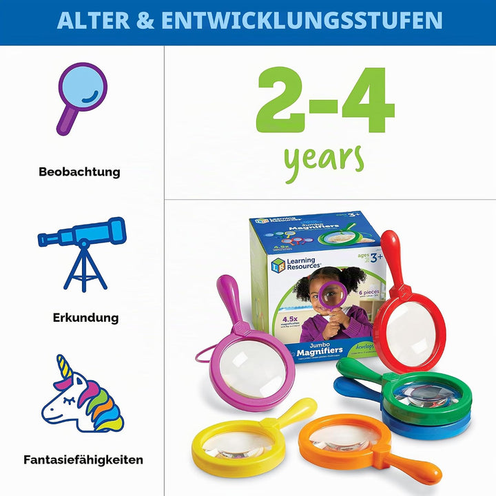 Learning Resources Primary Science Jumbo-Lupen 1 Mehrfarbig, 1 Mehrfarbig