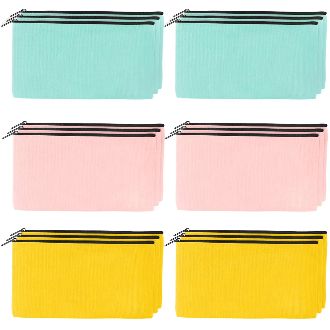 IIRC Stoffbeutel zum Bemalen 18STK DIY Blanko Stoff Federmäppchen 20.8 x 12 cm Federmäppchen zum Bem