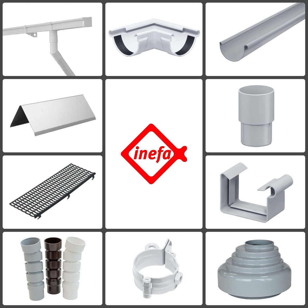 INEFA Abzweiger Fallrohr 60 Grad, PVC DN75/75 Dunkelbraun Zubehör Fallrohr Kunststoff, einfache Stec