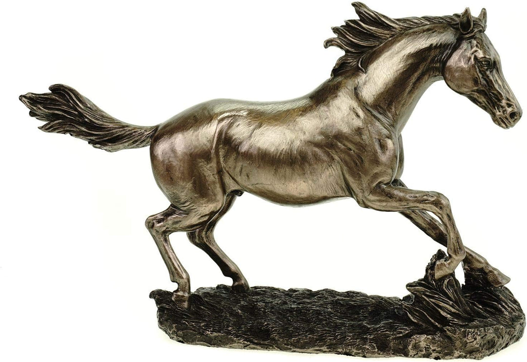 Unbekannt Veronese Figur Pferd über Wiese galoppierend 35 cm Hengst Dekoration Horse Tierfigur