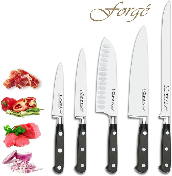 CUCHILLO JAMONERO-SALMON ALVEOLADO FORJADO FORGE 30 cm - 12" E 3C
