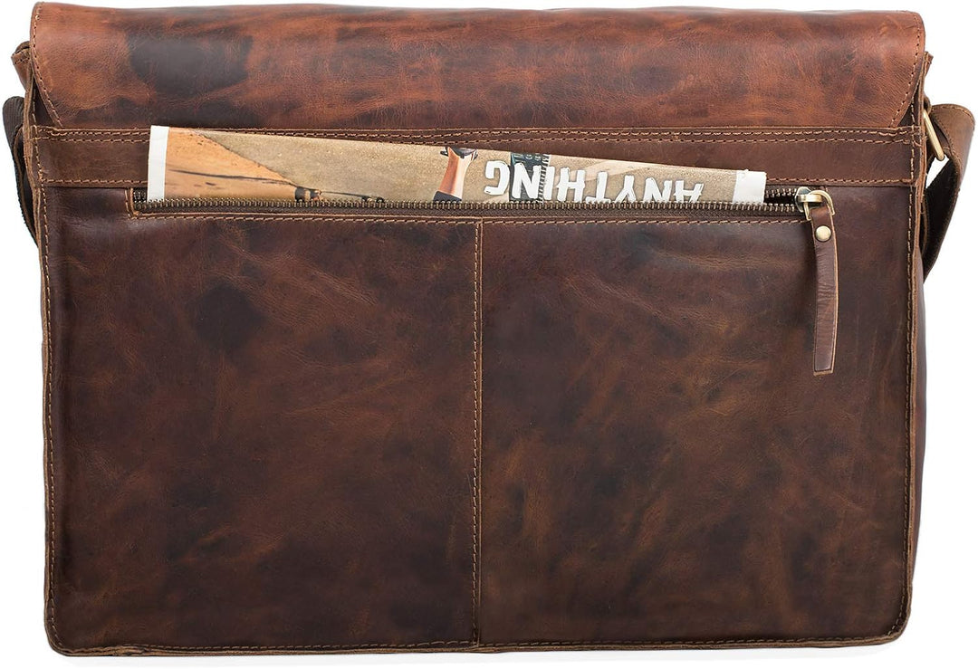 STILORD Hannes Umhängetasche Leder Herren Damen Vintage A4 gross Messenger Bag Uni Arbeit Büro Busin