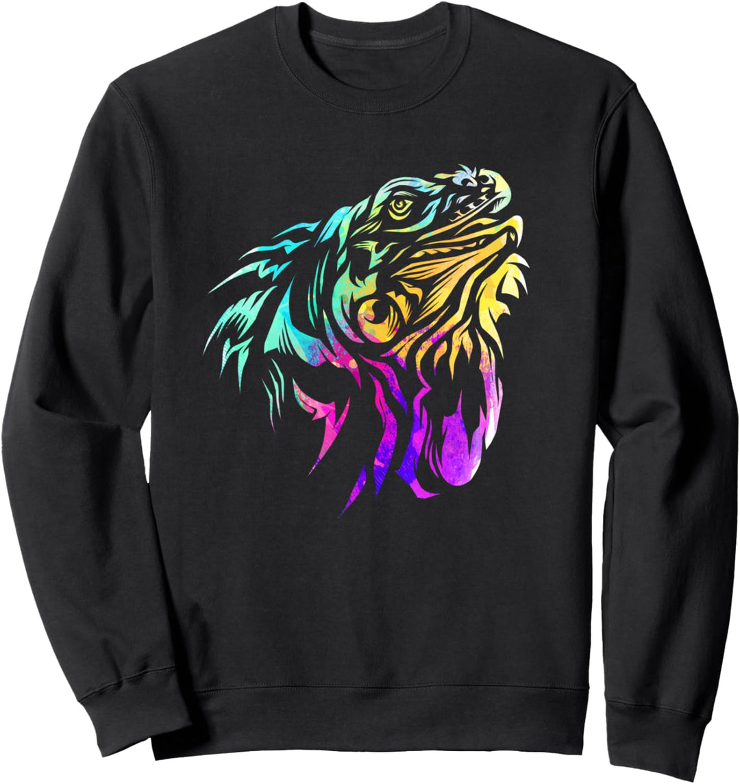 Bunte Leguan Eidechse Kunst Sweatshirt