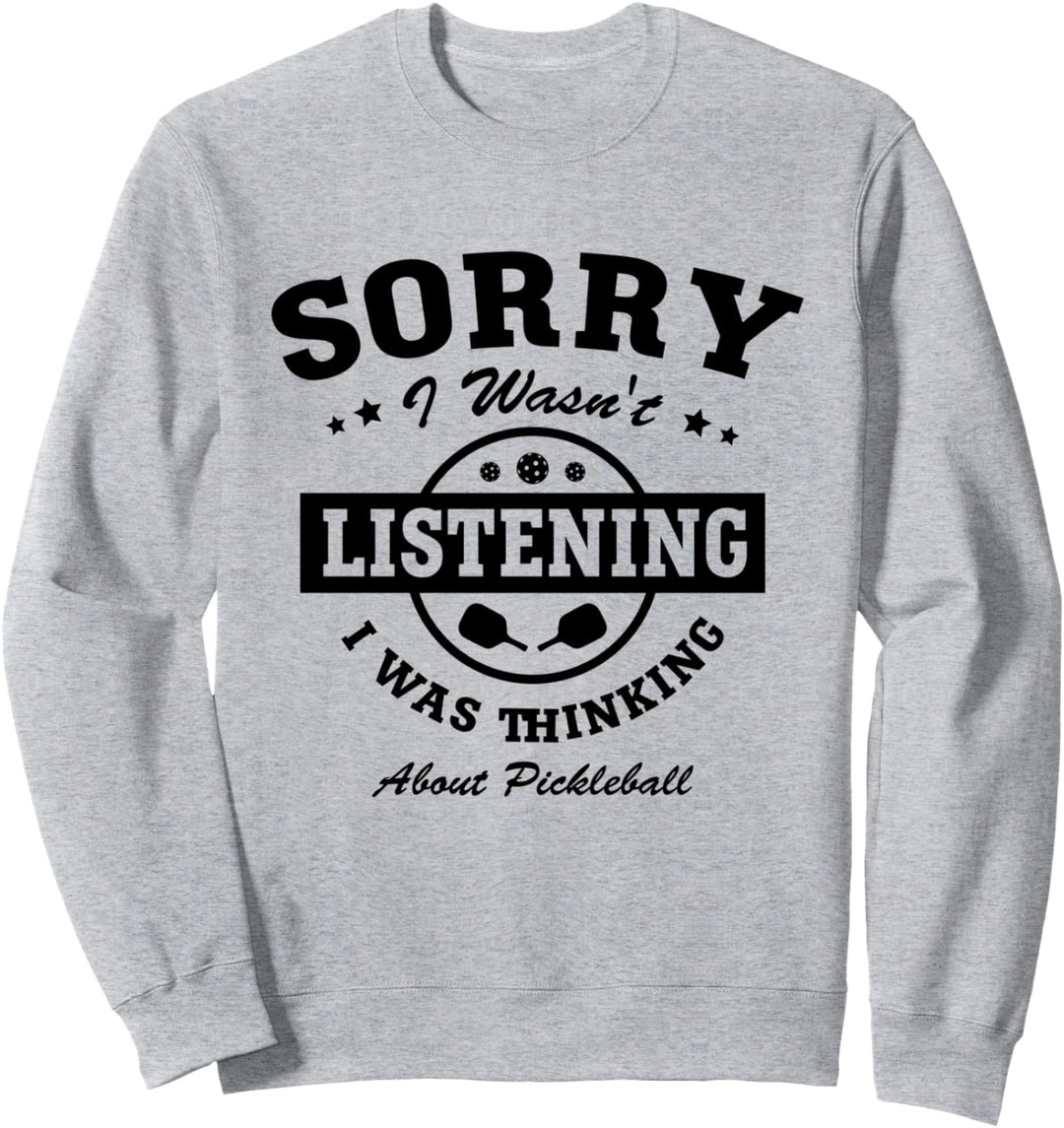 Nachdenken über Pickleball Ballsportarten Sweatshirt