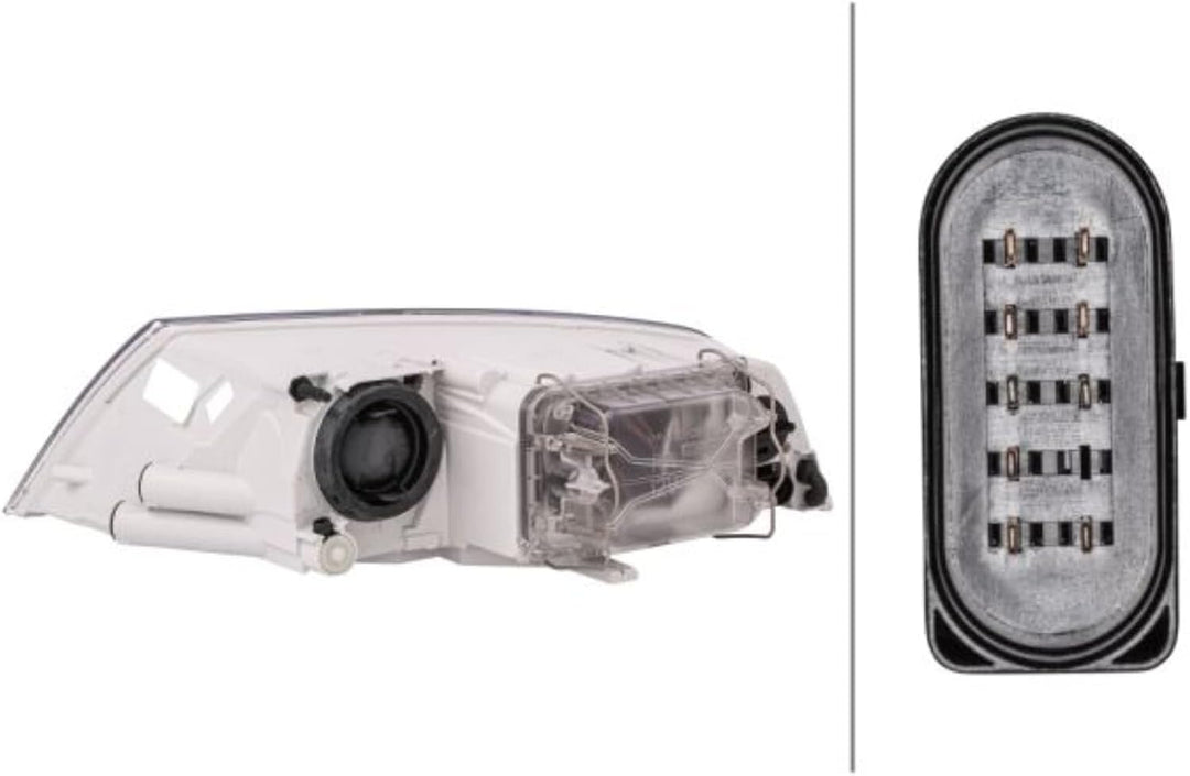 HELLA 1EL 354 027-021 Halogen-Hauptscheinwerfer - rechts - für u.a. Skoda Octavia II (1Z3) Rechts (B