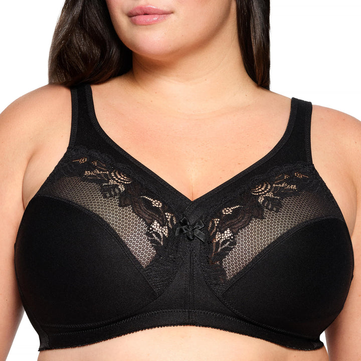 Glamorise Damen Minimizer Bra 80C Schwarz, 80C Schwarz