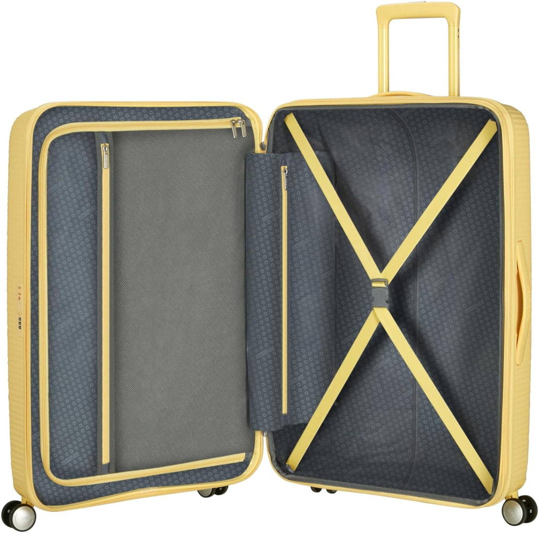 American Tourister Soundbox - Hartschalenkoffer Gross, 77 cm - Trolley Koffer mit 4 Rollen, TSA-Schl