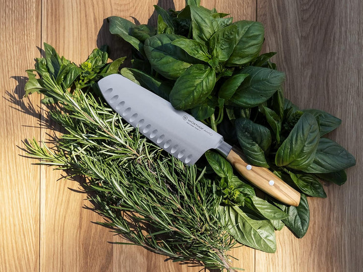 WÜSTHOF Amici Santoku 17 cm, Braun,silber