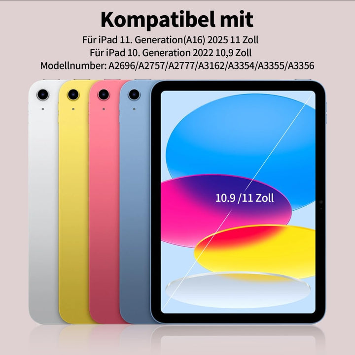 2 Stück 9H Schutzglas iPad 10,9 Zoll 10.Gen/iPad 11 Zoll A16 | Folierhilfe für Displayschutzfolien,