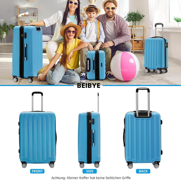 BEIBYE TSA-Schloss 2080 Gepäck Zwillingsrollen Reisekoffer Koffer Trolley Hartschale Dehnungsfuge (T