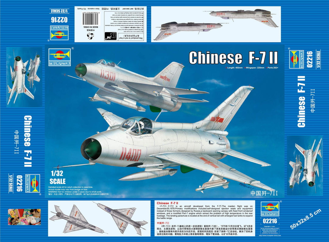 Trumpeter 02216 Modellbausatz Shenyang F-7 II