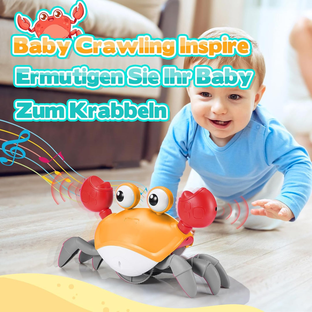 Montessori Baby Spielzeug 6-12 Monate, Krabbelnde Krabbe 1-4 Jahre Mädchen Geschenk, Krabbelspielzeu