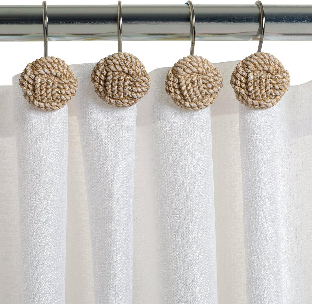 Zenna Home Seaside Duschvorhang-Haken Bad-Accessoires „Serenity“, Polyresin, Braun, 1 Count (Pack of